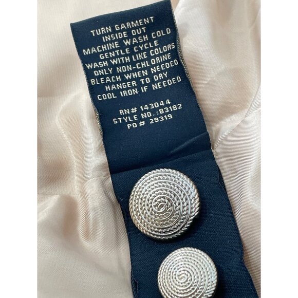 Kathy Ireland Fashion 360 Royal Diana Faux Ever Leather Trim Peacoat Size 1X NEW - Picture 7 of 9